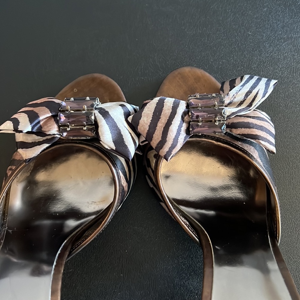 MARCIANO PM DELLIA Stilettos Size 7 silk bow - Picture 12 of 14